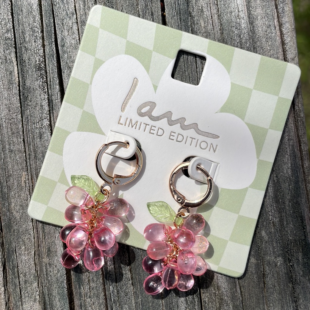 I Am Vine Of Grapes Dangling Earrings! Nwt!